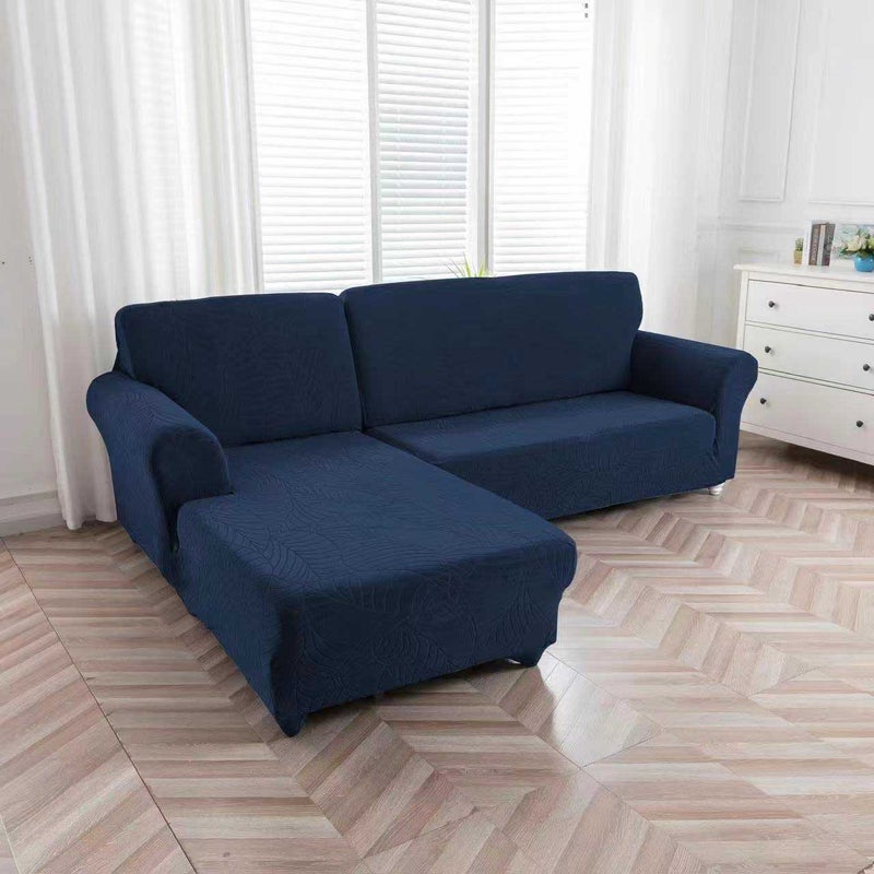 Large Leaf Sofa Cover Stretch Full Coverage Single Double Sofa Cover Dust Cover Lazy Sofa Full Cover Cloth Towel - Image 1